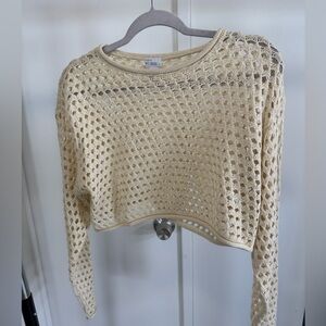 West of Melrose Cream Knit Top